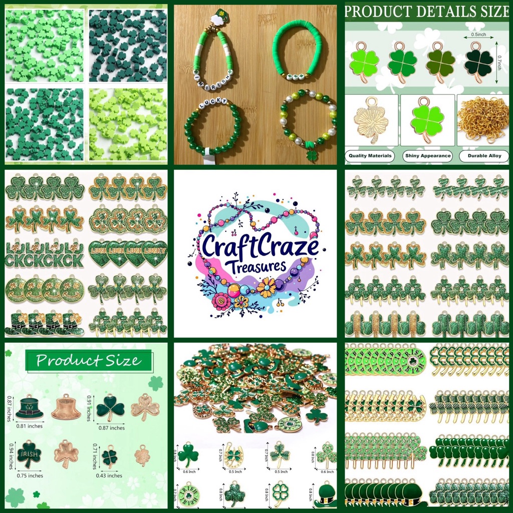 St. Patrick’s Day Bead Bracelets & Earrings - Custom Made Just For You!